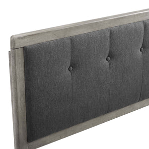 ModwayModway Draper Tufted Queen Fabric and Wood Headboard MOD-6226 MOD-6226-GRY-CHA- BetterPatio.com