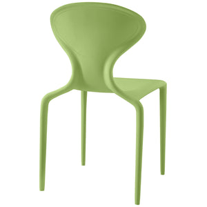 ModwayModway Draw Dining Side Chair EEI-1715 EEI-1715-GRN- BetterPatio.com