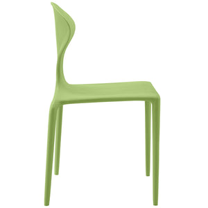 ModwayModway Draw Dining Side Chair EEI-1715 EEI-1715-GRN- BetterPatio.com