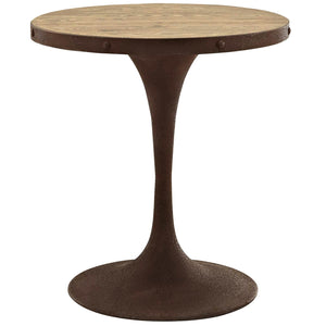 ModwayModway Drive 28" Round Wood Top Dining Table EEI-2006 EEI-2006-BRN-SET- BetterPatio.com