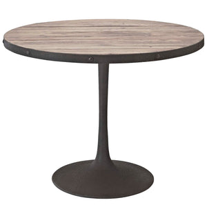 ModwayModway Drive 40" Round Wood Top Dining Table EEI-1197 EEI-1197-BRN-SET- BetterPatio.com