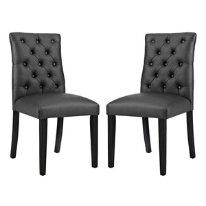 ModwayModway Duchess Dining Chair Vinyl Set of 2 EEI-3472 EEI-3472-BLK- BetterPatio.com