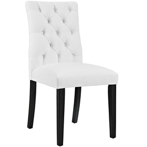 ModwayModway Duchess Dining Chair Vinyl Set of 2 EEI-3472 EEI-3472-WHI- BetterPatio.com