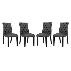 ModwayModway Duchess Dining Chair Vinyl Set of 4 EEI-3473 EEI-3473-BLK- BetterPatio.com