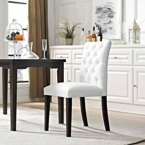 ModwayModway Duchess Vinyl Dining Chair EEI-2230 EEI-2230-WHI- BetterPatio.com