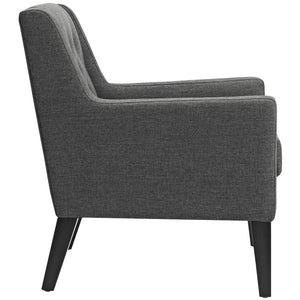 ModwayModway Earnest Upholstered Fabric Armchair EEI-2308 EEI-2308-GRY- BetterPatio.com