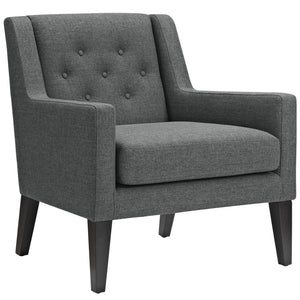 ModwayModway Earnest Upholstered Fabric Armchair EEI-2308 EEI-2308-GRY- BetterPatio.com