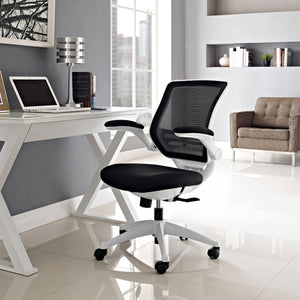 ModwayModway Edge White Base Office Chair EEI-596 EEI-596-BLK- BetterPatio.com