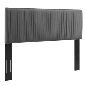 ModwayModway Eloise Channel Tufted Performance Velvet Twin Headboard MOD-6326 MOD-6326-CHA- BetterPatio.com