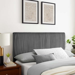 ModwayModway Eloise Channel Tufted Performance Velvet Twin Headboard MOD-6326 MOD-6326-CHA- BetterPatio.com