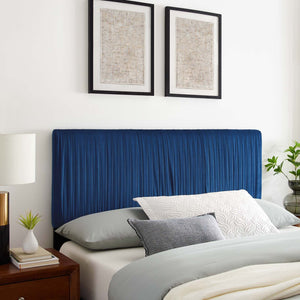 ModwayModway Eloise Channel Tufted Performance Velvet Twin Headboard MOD-6326 MOD-6326-NAV- BetterPatio.com