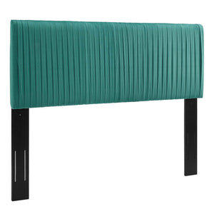 ModwayModway Eloise Channel Tufted Performance Velvet Twin Headboard MOD-6326 MOD-6326-TEA- BetterPatio.com