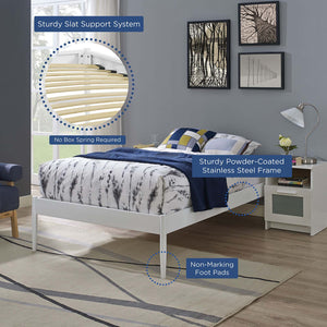 ModwayModway Elsie Twin Bed Frame MOD-5472 MOD-5472-WHI- BetterPatio.com