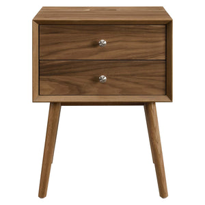 ModwayModway Ember Wood Nightstand With USB Ports EEI-4343 EEI-4343-WAL-WAL- BetterPatio.com