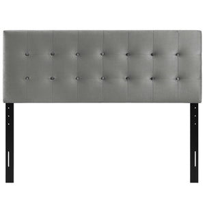 ModwayModway Emily King Biscuit Tufted Performance Velvet Headboard MOD-6117 MOD-6117-GRY- BetterPatio.com