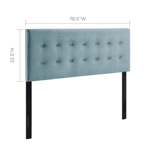 ModwayModway Emily King Biscuit Tufted Performance Velvet Headboard MOD-6117 MOD-6117-LBU- BetterPatio.com