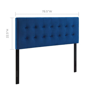 ModwayModway Emily King Biscuit Tufted Performance Velvet Headboard MOD-6117 MOD-6117-NAV- BetterPatio.com