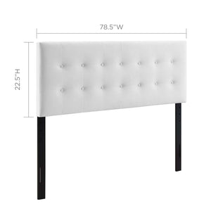 ModwayModway Emily King Biscuit Tufted Performance Velvet Headboard MOD-6117 MOD-6117-WHI- BetterPatio.com