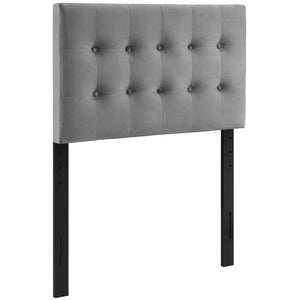 ModwayModway Emily Twin Biscuit Tufted Performance Velvet Headboard MOD-6114 MOD-6114-GRY- BetterPatio.com