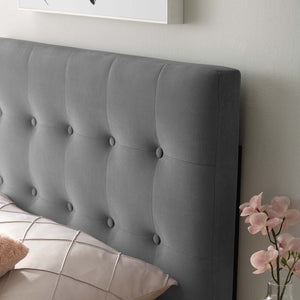 ModwayModway Emily Twin Biscuit Tufted Performance Velvet Headboard MOD-6114 MOD-6114-GRY- BetterPatio.com