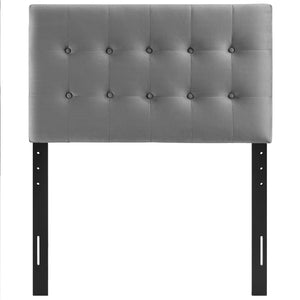 ModwayModway Emily Twin Biscuit Tufted Performance Velvet Headboard MOD-6114 MOD-6114-GRY- BetterPatio.com