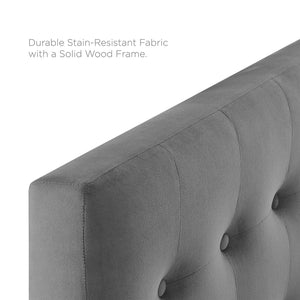 ModwayModway Emily Twin Biscuit Tufted Performance Velvet Headboard MOD-6114 MOD-6114-GRY- BetterPatio.com