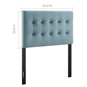 ModwayModway Emily Twin Biscuit Tufted Performance Velvet Headboard MOD-6114 MOD-6114-LBU- BetterPatio.com