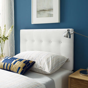 ModwayModway Emily Twin Biscuit Tufted Performance Velvet Headboard MOD-6114 MOD-6114-WHI- BetterPatio.com