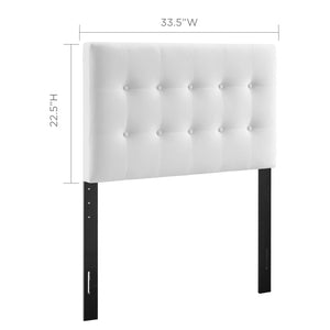 ModwayModway Emily Twin Biscuit Tufted Performance Velvet Headboard MOD-6114 MOD-6114-WHI- BetterPatio.com