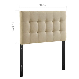 ModwayModway Emily Twin Upholstered Fabric Headboard MOD-5176 MOD-5176-BEI- BetterPatio.com