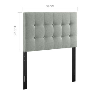 ModwayModway Emily Twin Upholstered Fabric Headboard MOD-5176 MOD-5176-GRY- BetterPatio.com