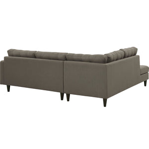 ModwayModway Empress 2 Piece Upholstered Fabric Left Facing Bumper Sectional EEI-2798 EEI-2798-GRA- BetterPatio.com