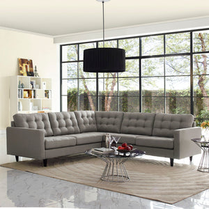 ModwayModway Empress 3 Piece Upholstered Fabric Sectional Sofa Set EEI-1417 EEI-1417-GRA- BetterPatio.com