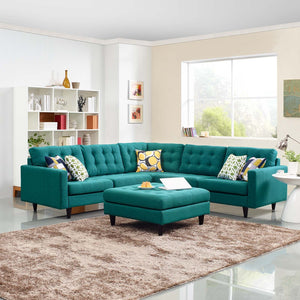 ModwayModway Empress 3 Piece Upholstered Fabric Sectional Sofa Set EEI-1417 EEI-1417-TEA- BetterPatio.com