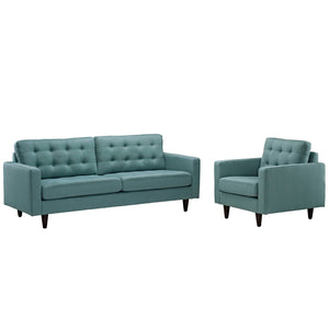 ModwayModway Empress Armchair and Sofa Set of 2 EEI-1313 EEI-1313-LAG- BetterPatio.com