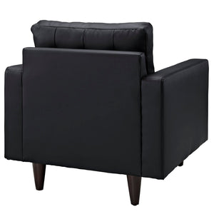 ModwayModway Empress Armchair Leather Set of 2 EEI-1282 EEI-1282-BLK- BetterPatio.com