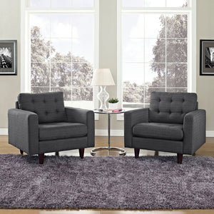 ModwayModway Empress Armchair Upholstered Fabric Set of 2 EEI-1283 EEI-1283-DOR- BetterPatio.com