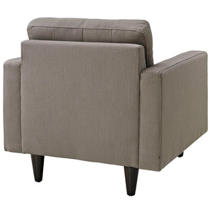 ModwayModway Empress Armchair Upholstered Fabric Set of 2 EEI-1283 EEI-1283-GRA- BetterPatio.com