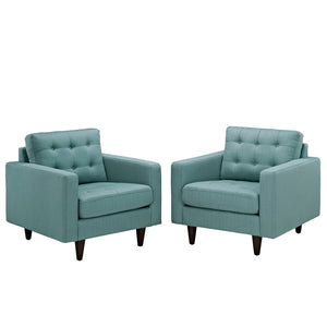 ModwayModway Empress Armchair Upholstered Fabric Set of 2 EEI-1283 EEI-1283-LAG- BetterPatio.com