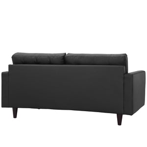 ModwayModway Empress Bonded Leather Loveseat EEI-1546 EEI-1546-BLK- BetterPatio.com