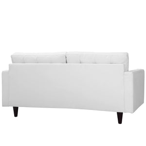 ModwayModway Empress Bonded Leather Loveseat EEI-1546 EEI-1546-WHI- BetterPatio.com