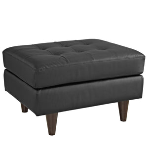 ModwayModway Empress Bonded Leather Ottoman EEI-1668 EEI-1668-BLK- BetterPatio.com