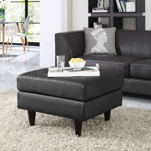 ModwayModway Empress Bonded Leather Ottoman EEI-1668 EEI-1668-BLK- BetterPatio.com