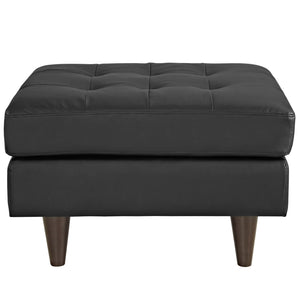 ModwayModway Empress Bonded Leather Ottoman EEI-1668 EEI-1668-BLK- BetterPatio.com