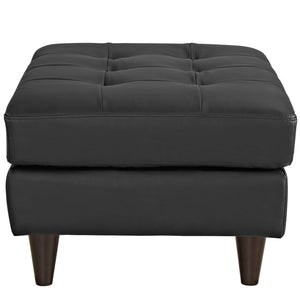 ModwayModway Empress Bonded Leather Ottoman EEI-1668 EEI-1668-BLK- BetterPatio.com