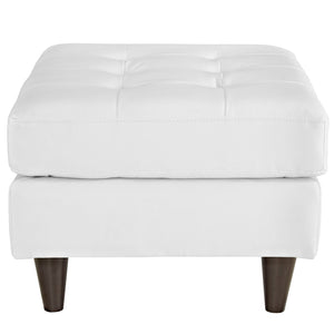 ModwayModway Empress Bonded Leather Ottoman EEI-1668 EEI-1668-WHI- BetterPatio.com