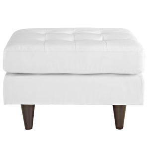 ModwayModway Empress Bonded Leather Ottoman EEI-1668 EEI-1668-WHI- BetterPatio.com