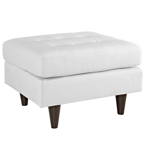 ModwayModway Empress Bonded Leather Ottoman EEI-1668 EEI-1668-WHI- BetterPatio.com