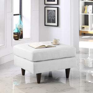 ModwayModway Empress Bonded Leather Ottoman EEI-1668 EEI-1668-WHI- BetterPatio.com