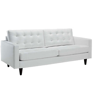 ModwayModway Empress Bonded Leather Sofa EEI-1010 EEI-1010-WHI- BetterPatio.com